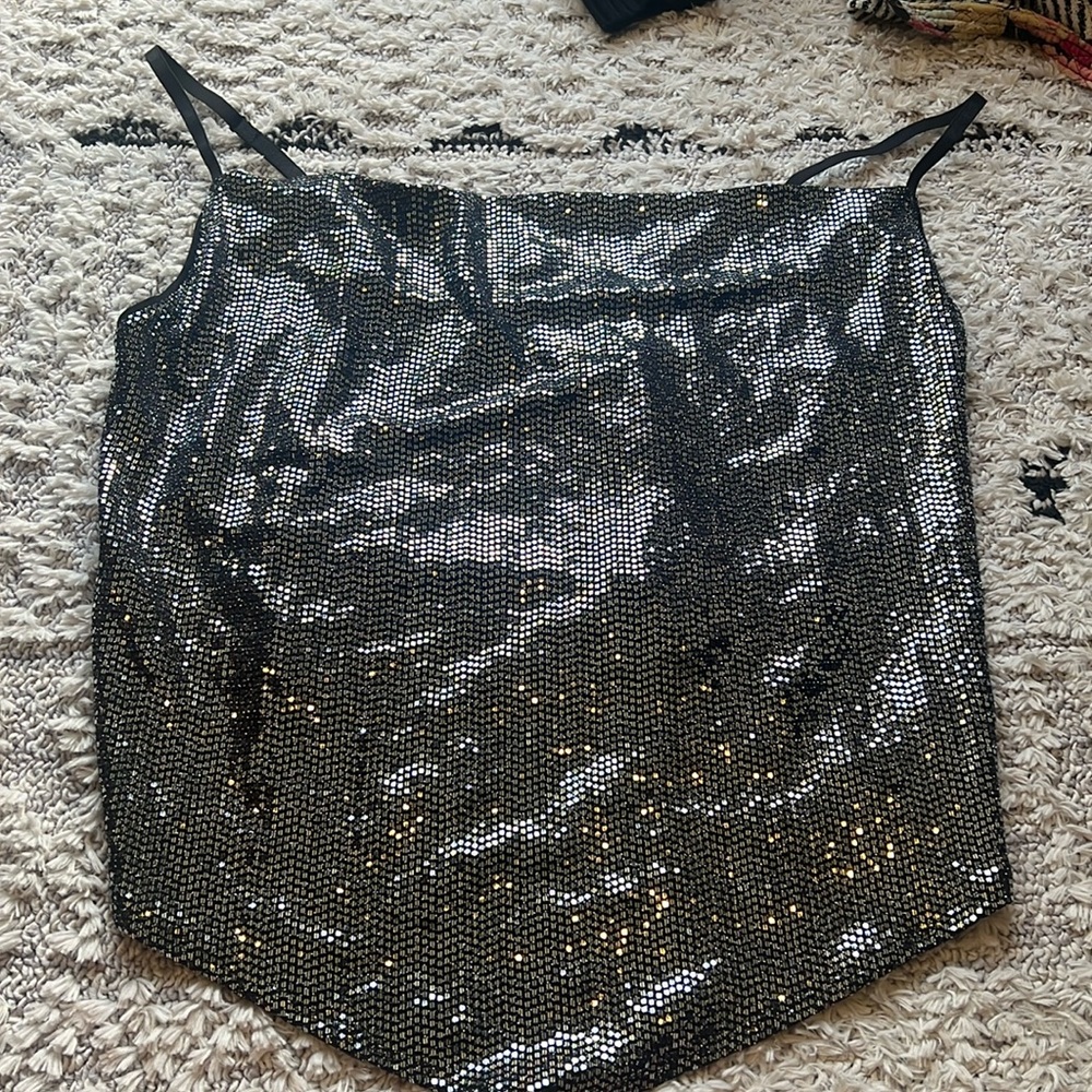 Torrid Silver Triangle Front Tank Top